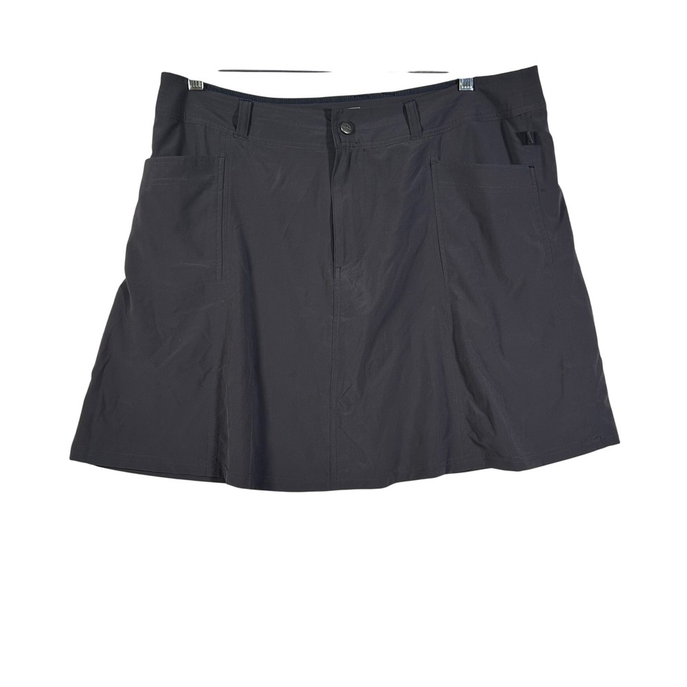 L.L.Bean Women's Skort Black Size 16 REG Hiking Outdoor Athletic Built-in Shorts